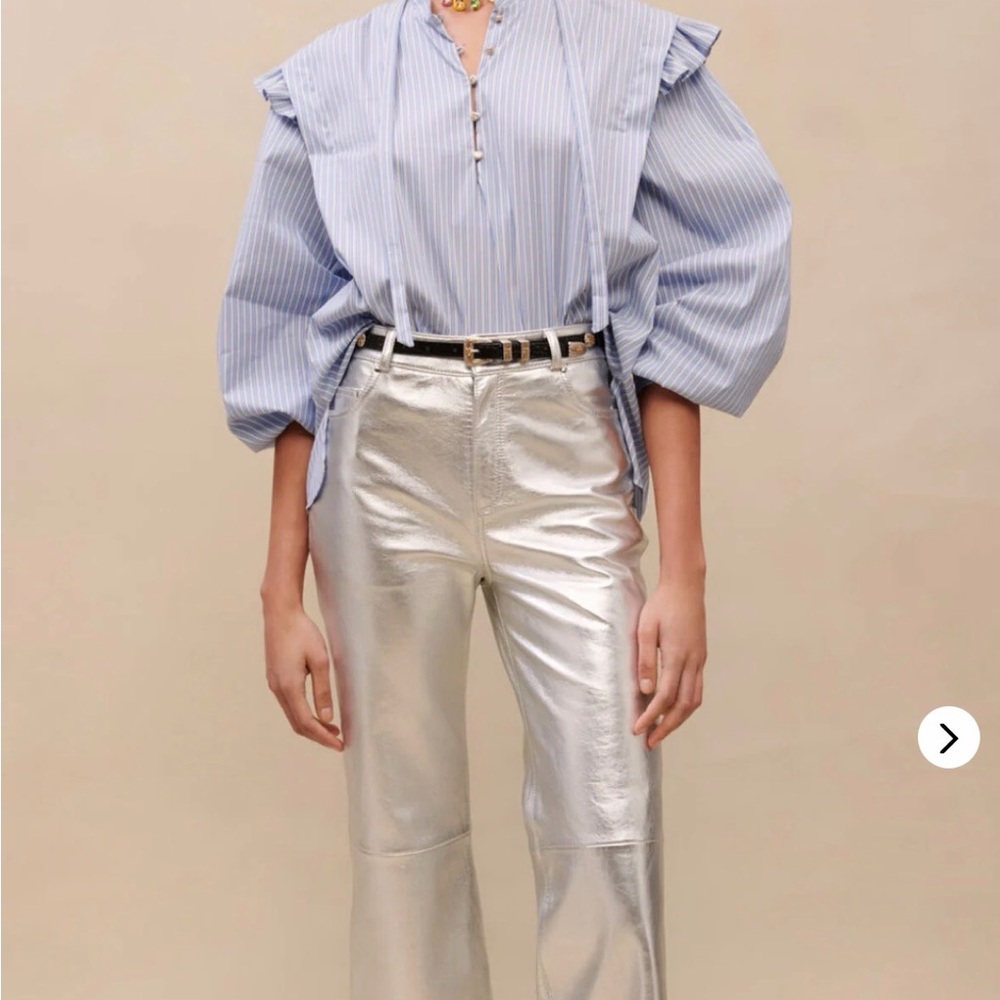 Maje Stripped Blue Blouse